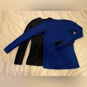 Bundle of REI Long Sleeve Shirts - Blue and Black